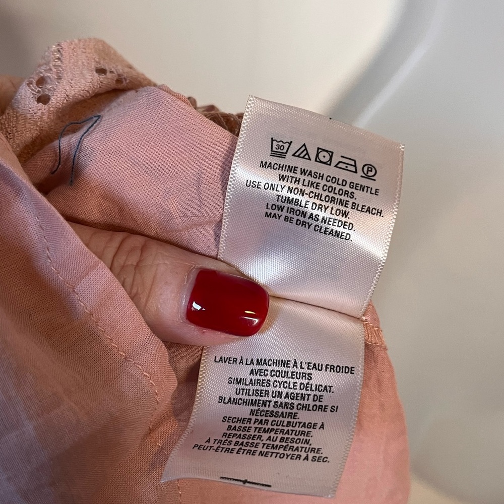 NWT ANTHROPOLOGIE Maeve Aiza Lace Dress Blush Pink Midi Hanky Hem, Size 4 $188 - Picture 7 of 7